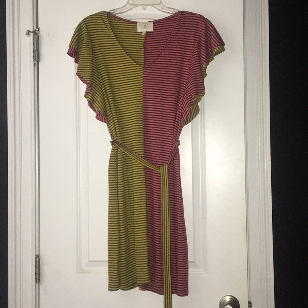 Anthropologie Ella Mara Flutter Sleeve Dress